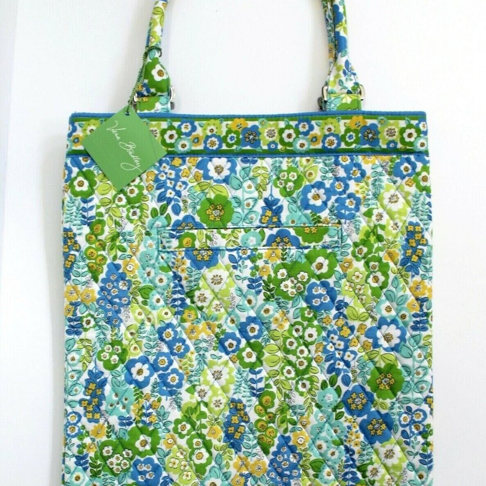 Vera Bradley Slim Tote Floral English Meadow Green